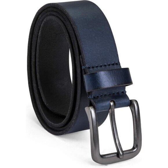⚡Timberland Men's Navy 35mm Classic Buckle Jean Leather Belts - Picture 1 of 4